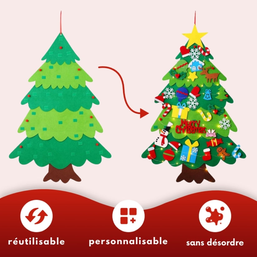 Árbol de Navidad de fieltro 