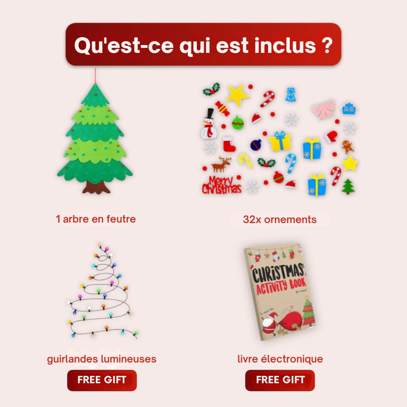 Árbol de Navidad de fieltro 