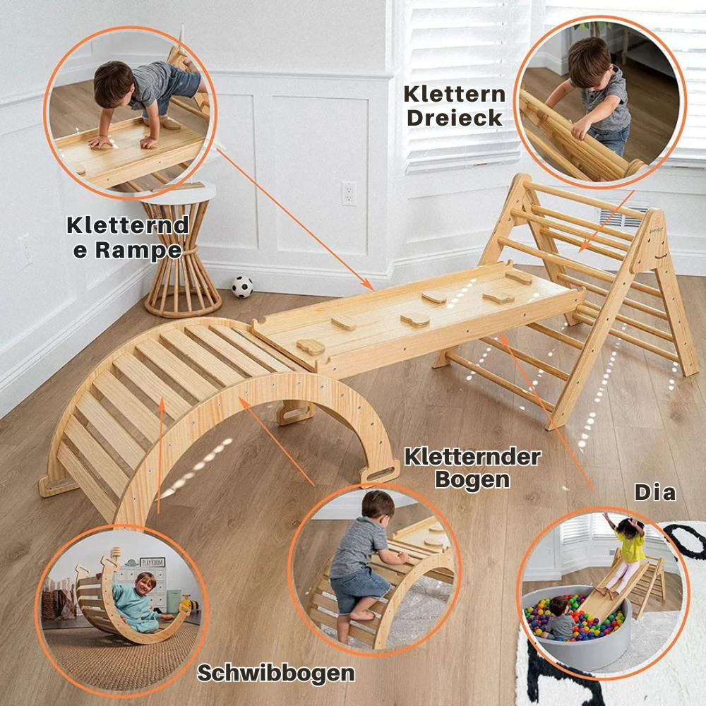 Hazel - Pikler Dreiecksleiter- und Wippenset