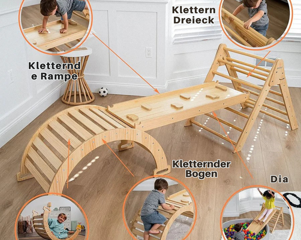 Hazel - Pikler Dreiecksleiter- und Wippenset