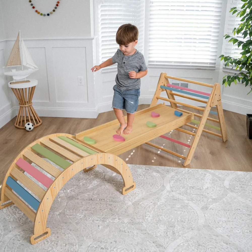 Hazel - Pikler Dreiecksleiter- und Wippenset