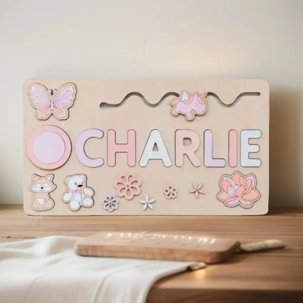 🧩 Personalisiertes Holzpuzzle mit Vornamen